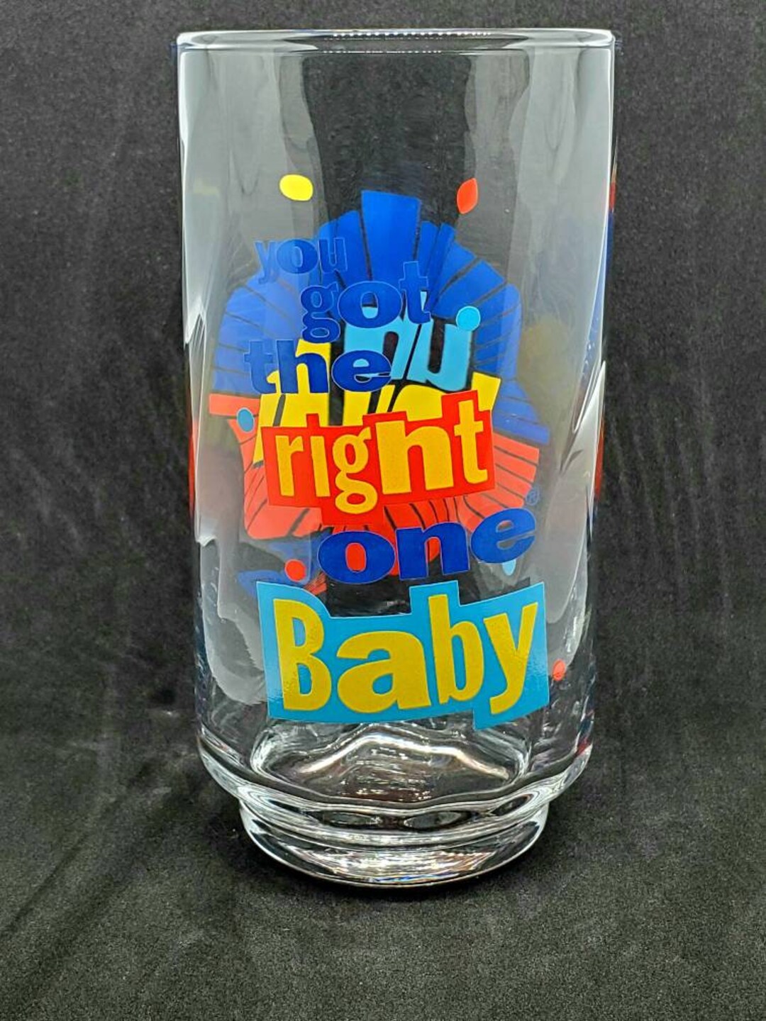 Vintage Diet Pepsi Glass You Got the Right One Baby Uh Huh Etsy