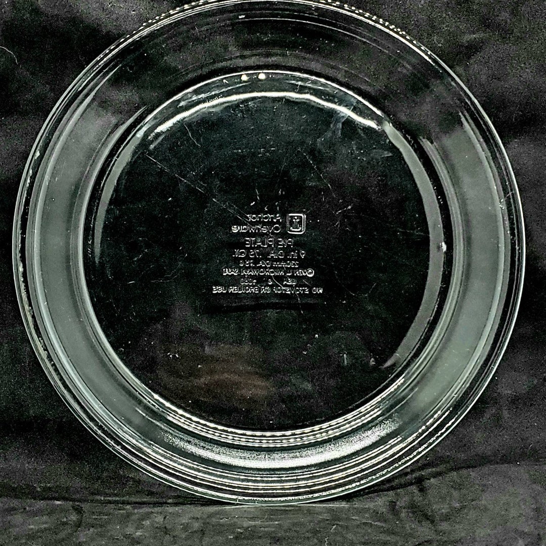 Vintage Fire King Pie Plate Clear Glass 9 Inches 460 Collectible Etsy