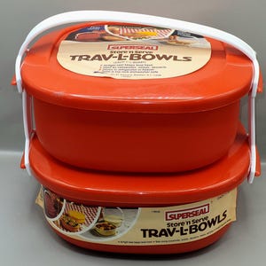 Boîte de rangement carrée à sandwichs Tupperware 670 vintage rouge blanc