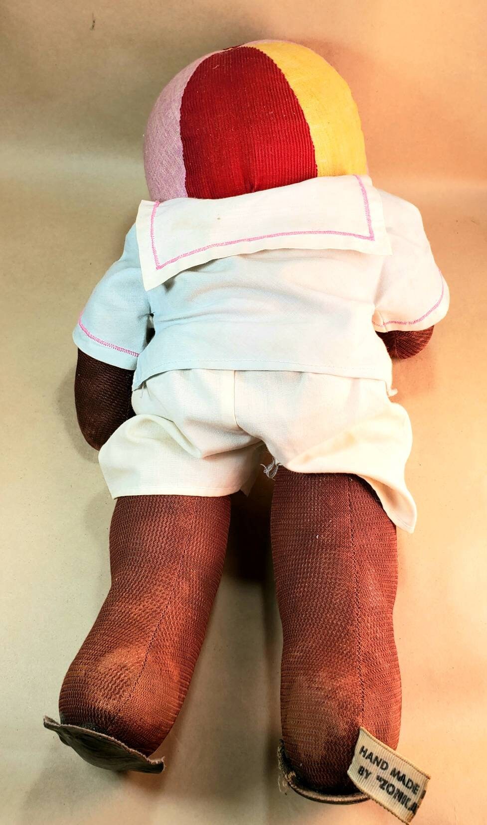 Vintage Ethnic Stuffed Doll Handmade by Zonka of Barbados