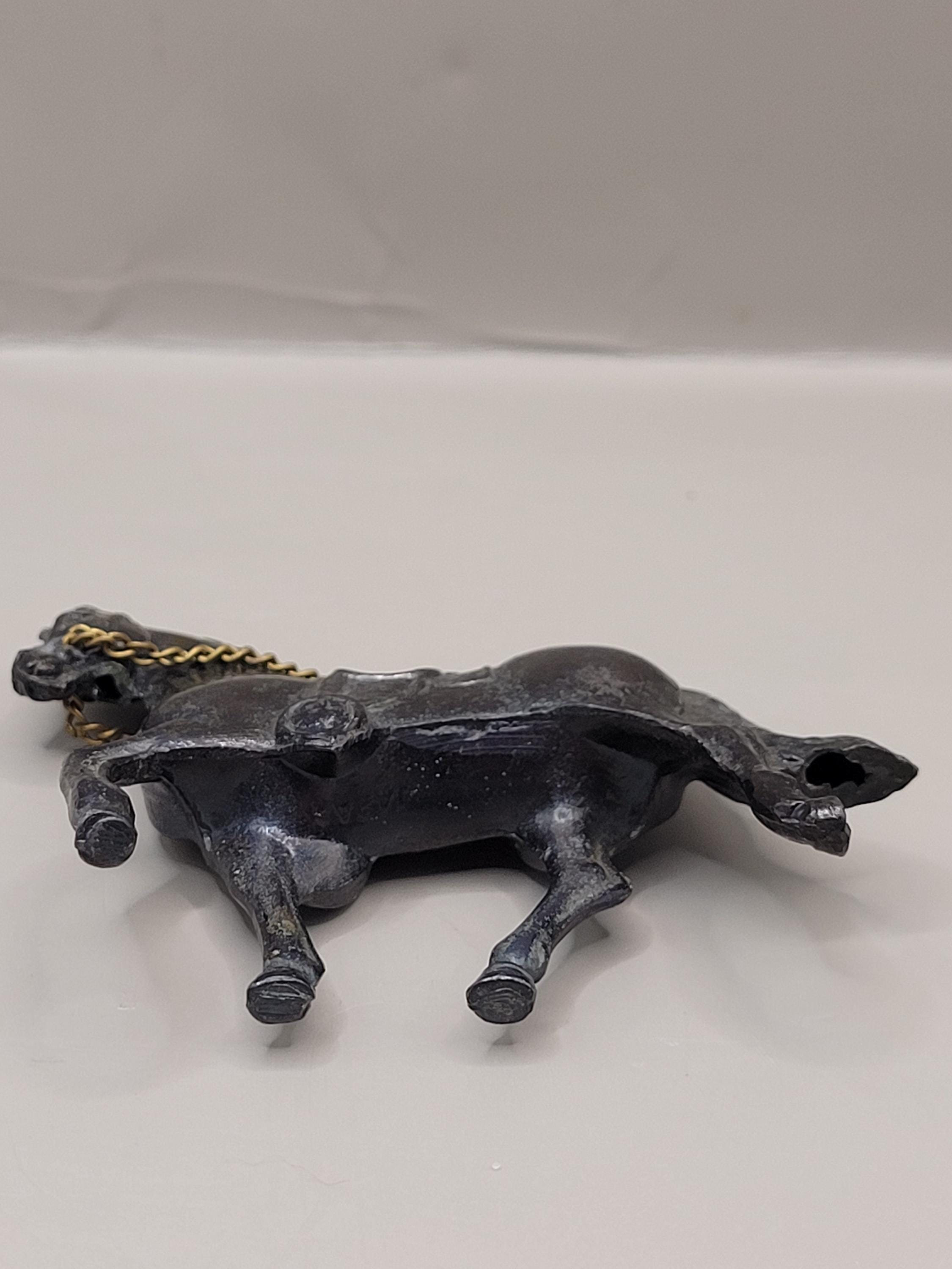 Vintage Metal Horse With Saddle Figure Made in Japan 2.5