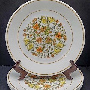 Vintage-Set mit 5 Corelle Indian Summer Salattellern 8,5 ”Herstellung in den USA