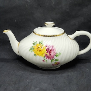 Vintage Arthur Wood Teapot Floral Guilded Made In England