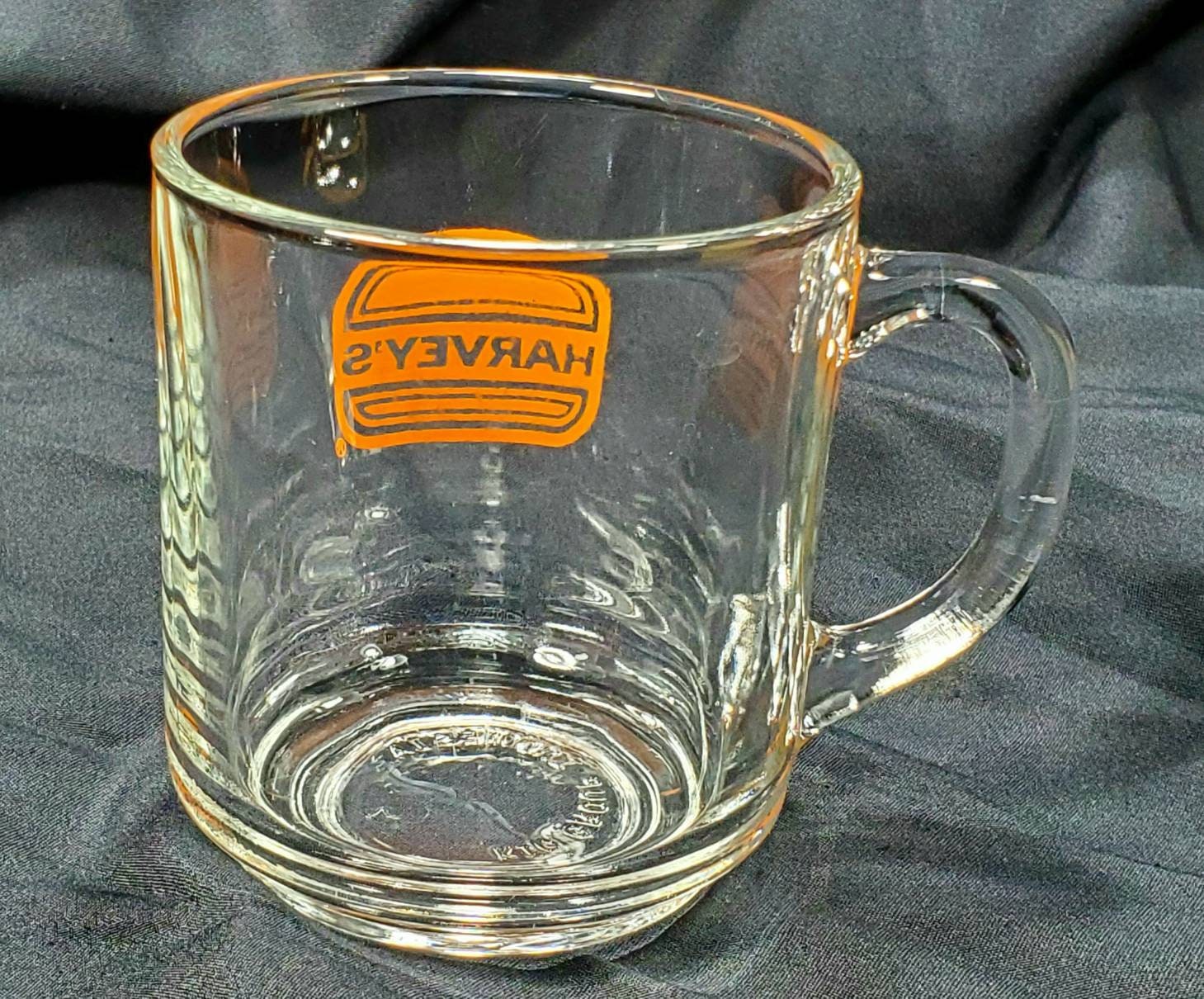 Set Of 2 Vintage Harveys Mug Restaurant Clear Coffee Cups Etsy