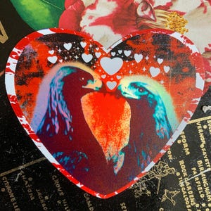 Autocollant holographique en vinyle THE LOVERS avec aigles