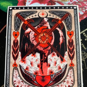 Adesivo de vinil brilhante CROSS YOUR HEART