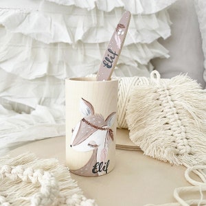 Toothbrush and/or mug Oh deer, gifts for birthdays, baptisms, ...