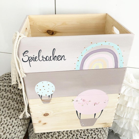 Stacking Box Large Set of 3 Balloon Toy Box Wooden Box Memory