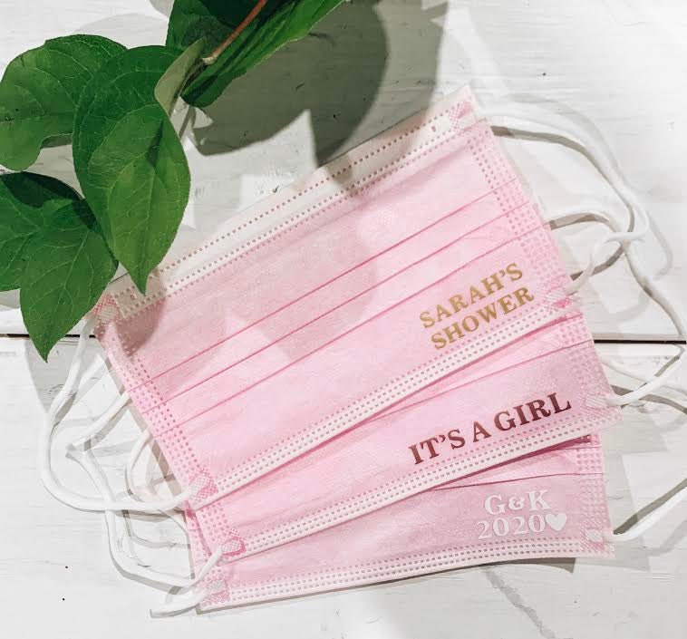 Personalized Face Mask//custom Face Mask//custom Pink Mask Etsy