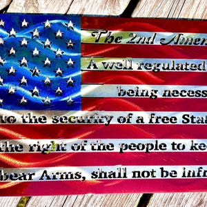 2nd Amendment Metal American Flag, Second Amendment