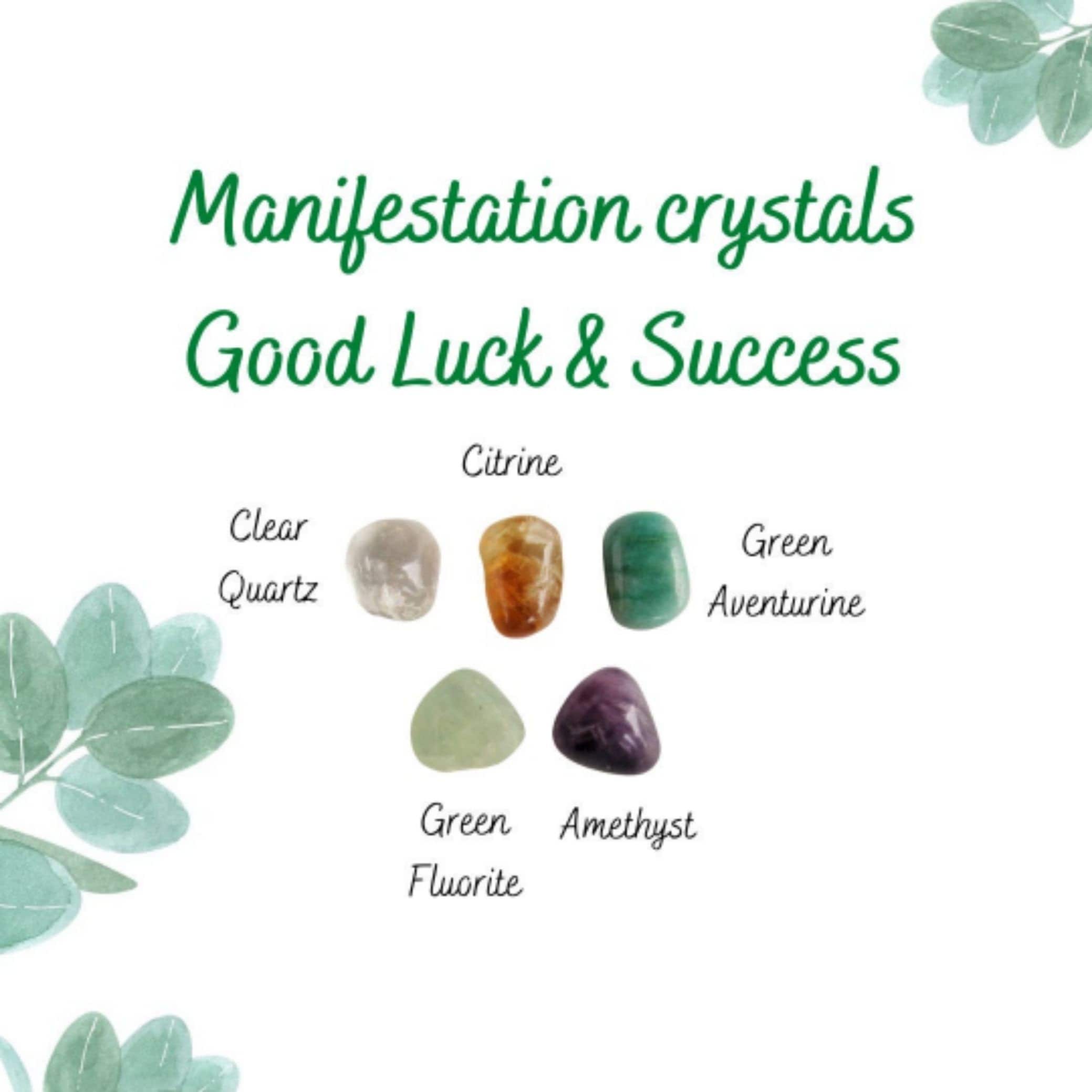 Manifestation Crystal Set Good Luck & Success Crystal Set Etsy