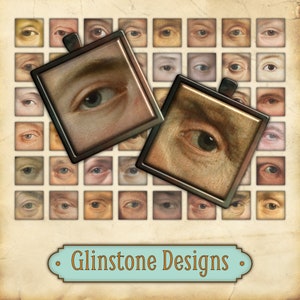 Printable 1x1 Inch Squares Collage Sheet Eyes Vintage-style - Etsy