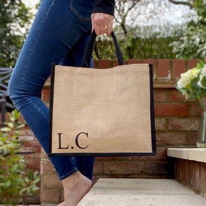 Jute bag, personalised jute bag, work bag women, burlap shopping bag