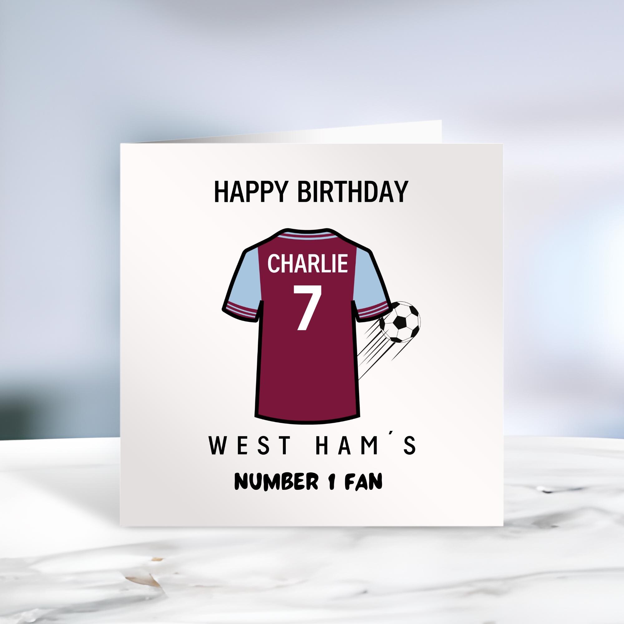 West Ham United Birthday Card Bobby Moore