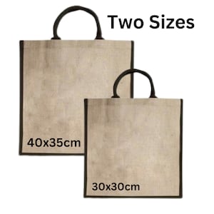 Jute bag, personalised jute bag, work bag women, burlap shopping bag image 7