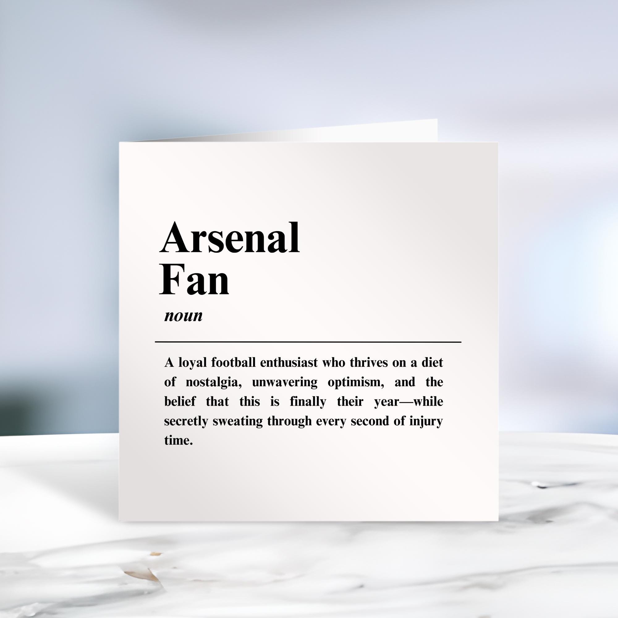 Arsenal - Football Greetings Card - Gunner Supporter - Father's