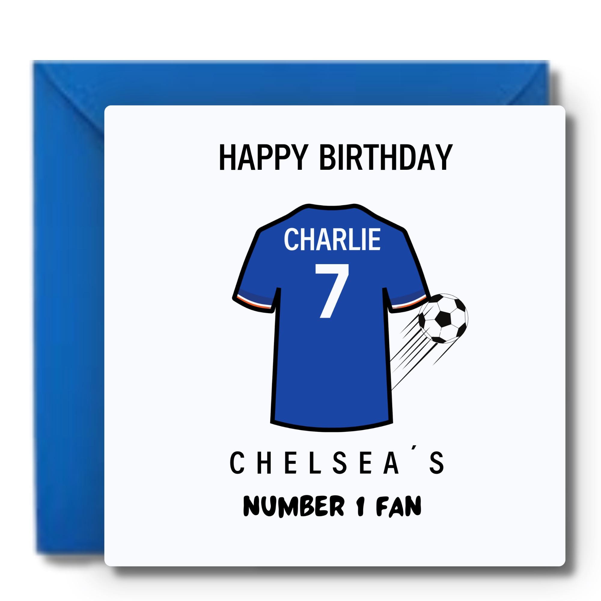 Chelsea FC Musical Birthday Card (Blue/White) (One Size
