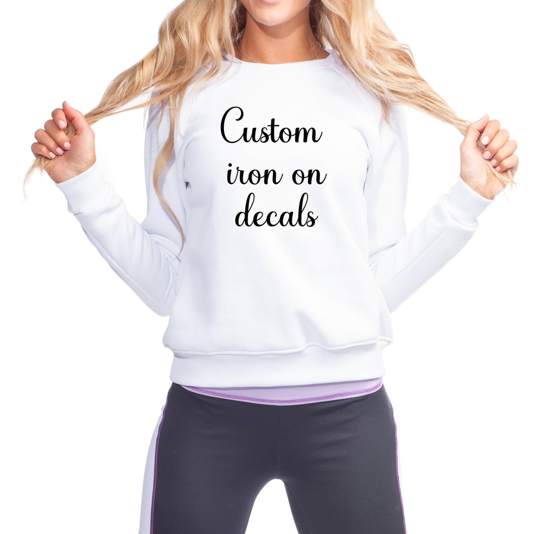 DECALS Iron on Heat Transfer Any Word Printed Tee Shirt - Etsy UK