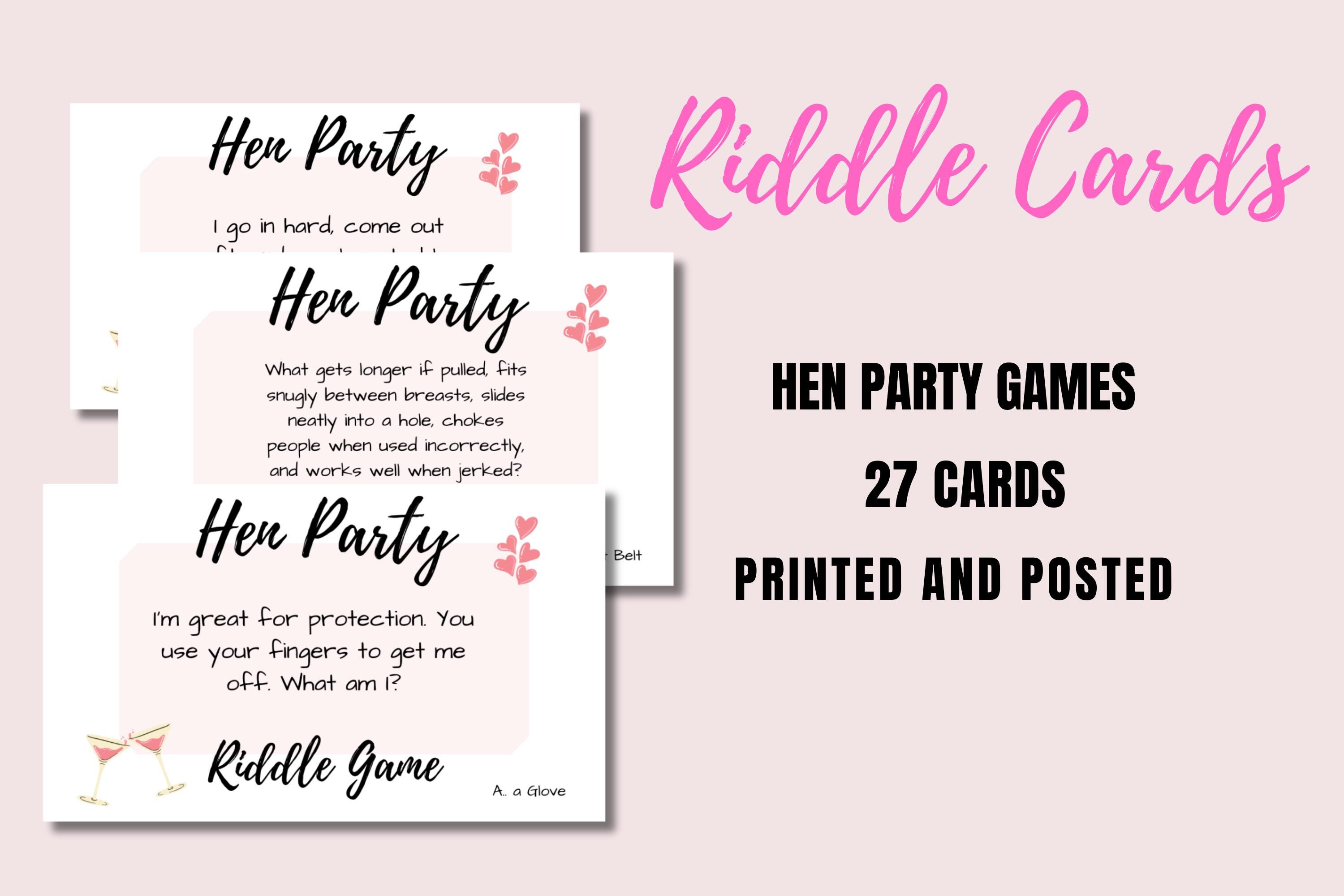 Darling Souvenir Carte di Gioco What Am I di Parte di Gallina Idea di Notte di Gallina di Bachelorette di Innuendo di bugiardo Sporco - 20 Biglietti
