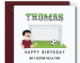 Aston Villa Birthday Card Jack Grealish
