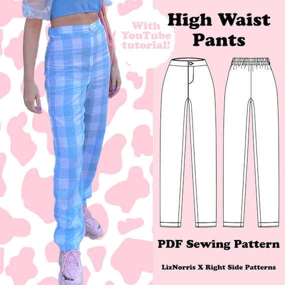 Buy PDF High Waist Pants Trousers Uk Size 2 28 Online in India -