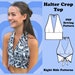 PDF Halter Crop Top Sewing Pattern | Uk Size 4 - 18 | US Size 0 - 14 | Instant download print at home A4, US Letter 