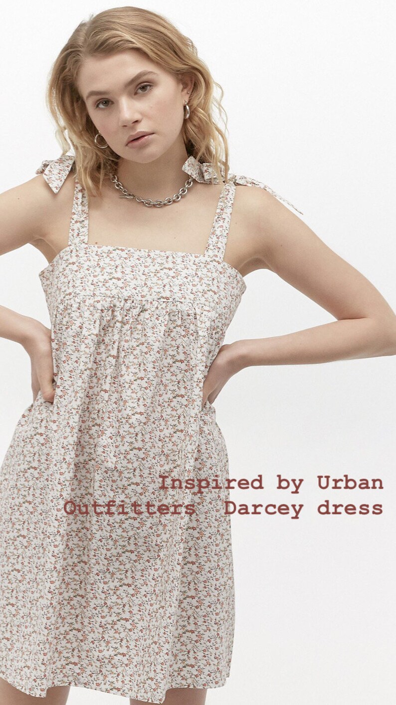 PDF Babydoll Ruched Mini Dress Sewing Pattern Uk Size 4 24 | Etsy