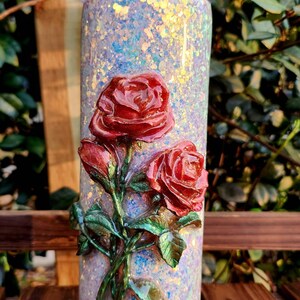 3D rose tumbler