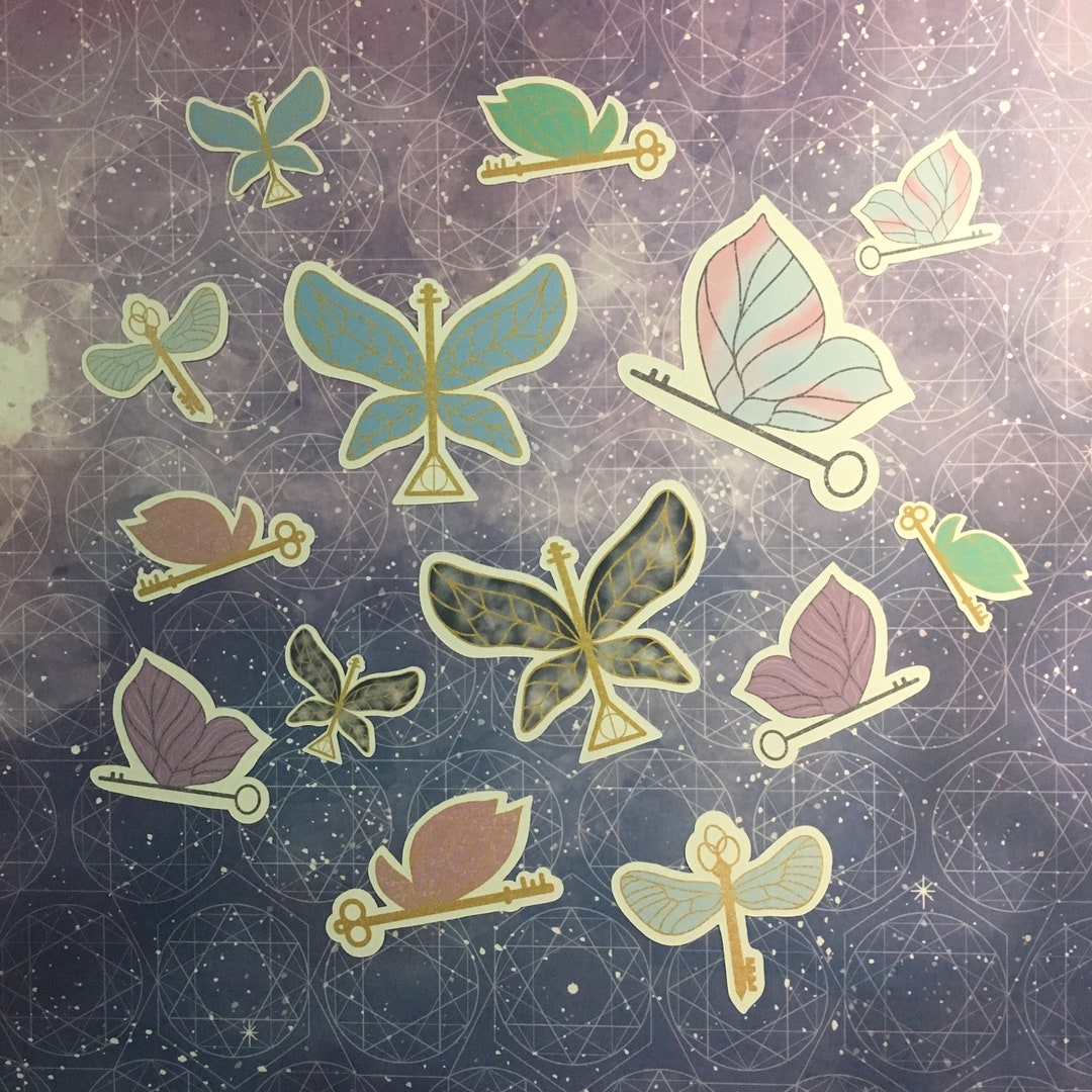 Magical Flying Keys Sticker Pack - Etsy