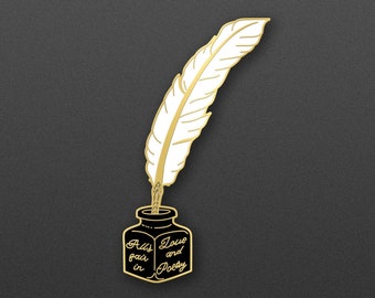 Pre-Order Feather Quill and Ink Poetry Pin