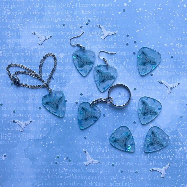 1989 Seagull Resin Guitar Pick Necklace | Earrings | Keychain | Guitar Picks