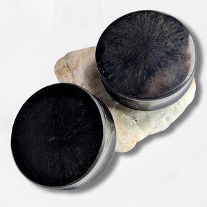 Black Depths Plugs Double Flared  3 to 50mm Stretched Ear Jewellery Body Mods Dark Goth Emo Alternative Gauges Large Small Gothic Emo