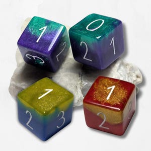 Custom Numbers and Colours D6 Dice DND Boardgame Glitter Shimmer Sparkle RPG Dungeons and Dragons Tabletop Games Personal Gift Striking
