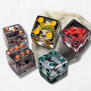 Anpassningsbar D6 Lägg till ditt eget foto med Pips-tärningar DND Brädspel Sparkle RPG Dungeons and Dragons Brädspel Unik personlig present