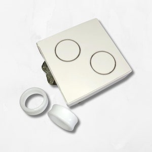 4 to 50mm Tunnel Mould Double Flared For Epoxy Resin High Tear Strength Stretched Ears White Mold Variety of Sizes Craft Tools Art Supplies