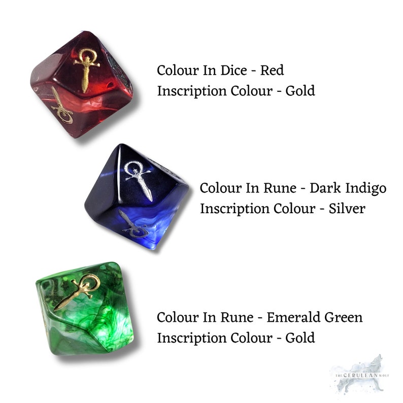 Single Customisable Vampire The Masquerade Dice D10s Misty Swirls Water Personalise Custom Gold Red Blue Purple Pink Black image 7