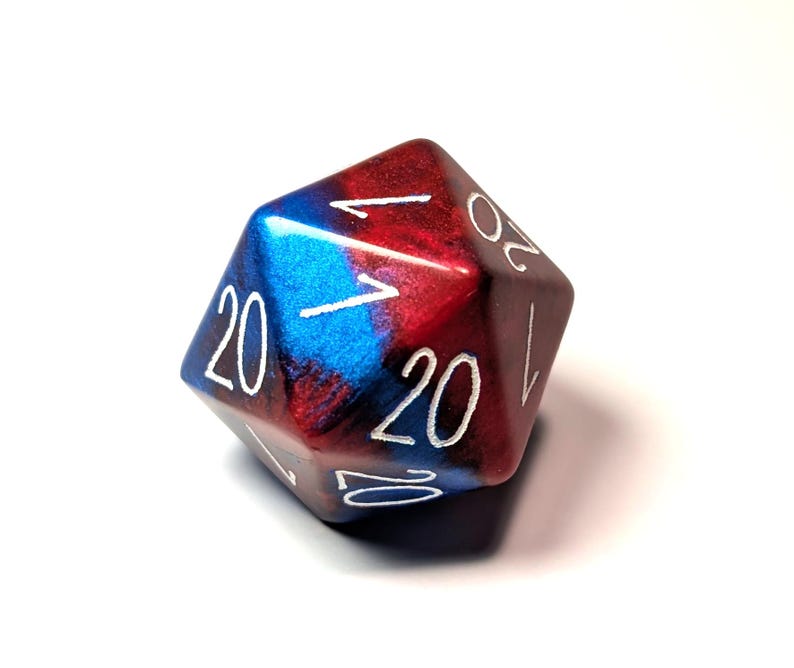 Custom Numbers and Colours Chonk D20 Dice DND Boardgame Glitter Shimmer Sparkle RPG Dungeons and Dragons Tabletop Games Personal image 2