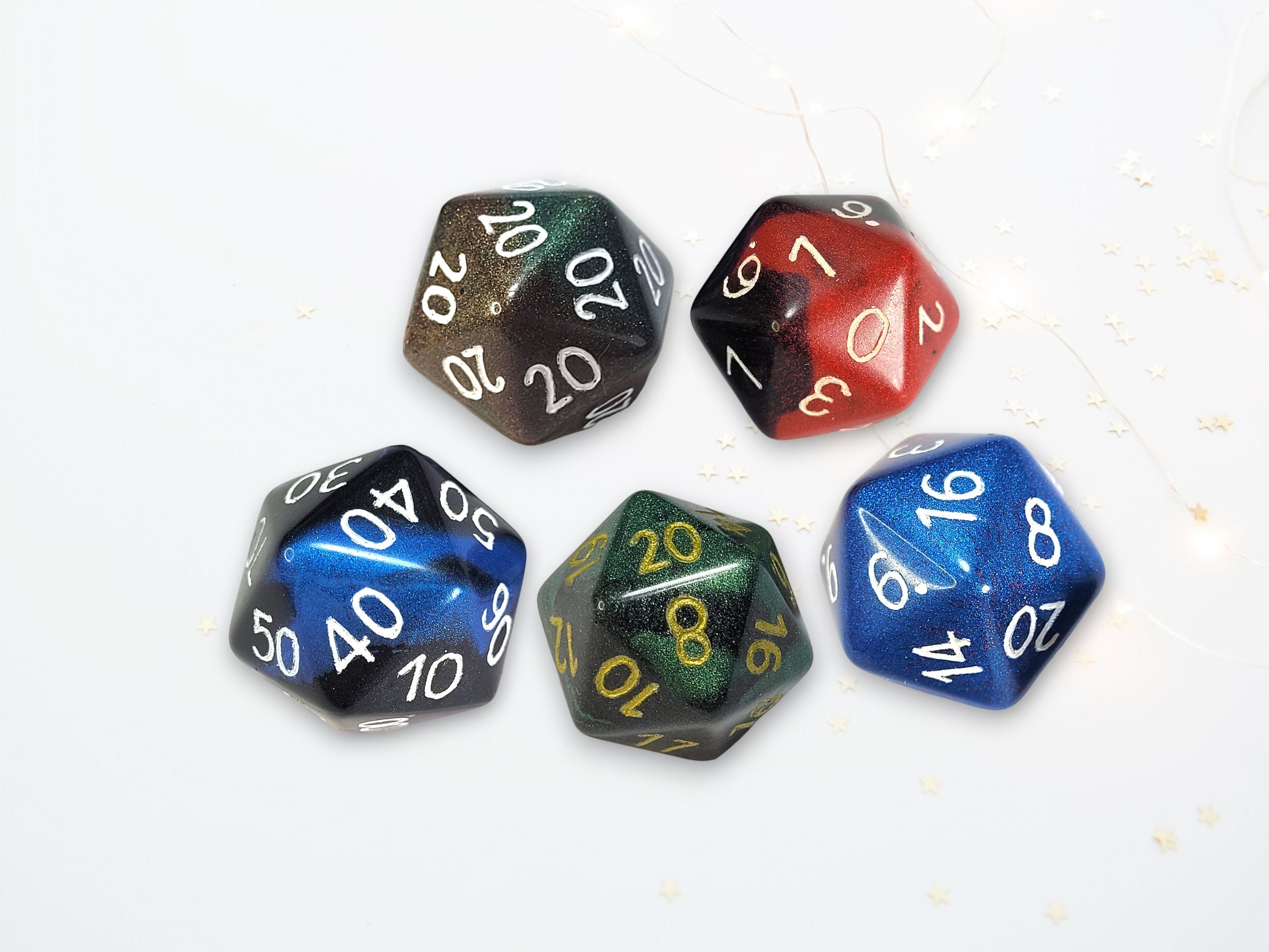 Dice d20 for playing Dnd. Dungeon and dragons board game with