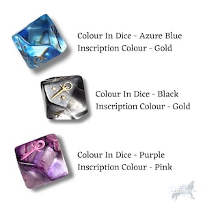 Single Customisable Vampire The Masquerade Dice D10s Misty Swirls Water Personalise Custom Gold Red Blue Purple Pink Black image 6