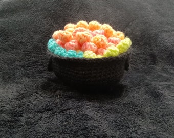 Crochet bubbling cauldron coasters