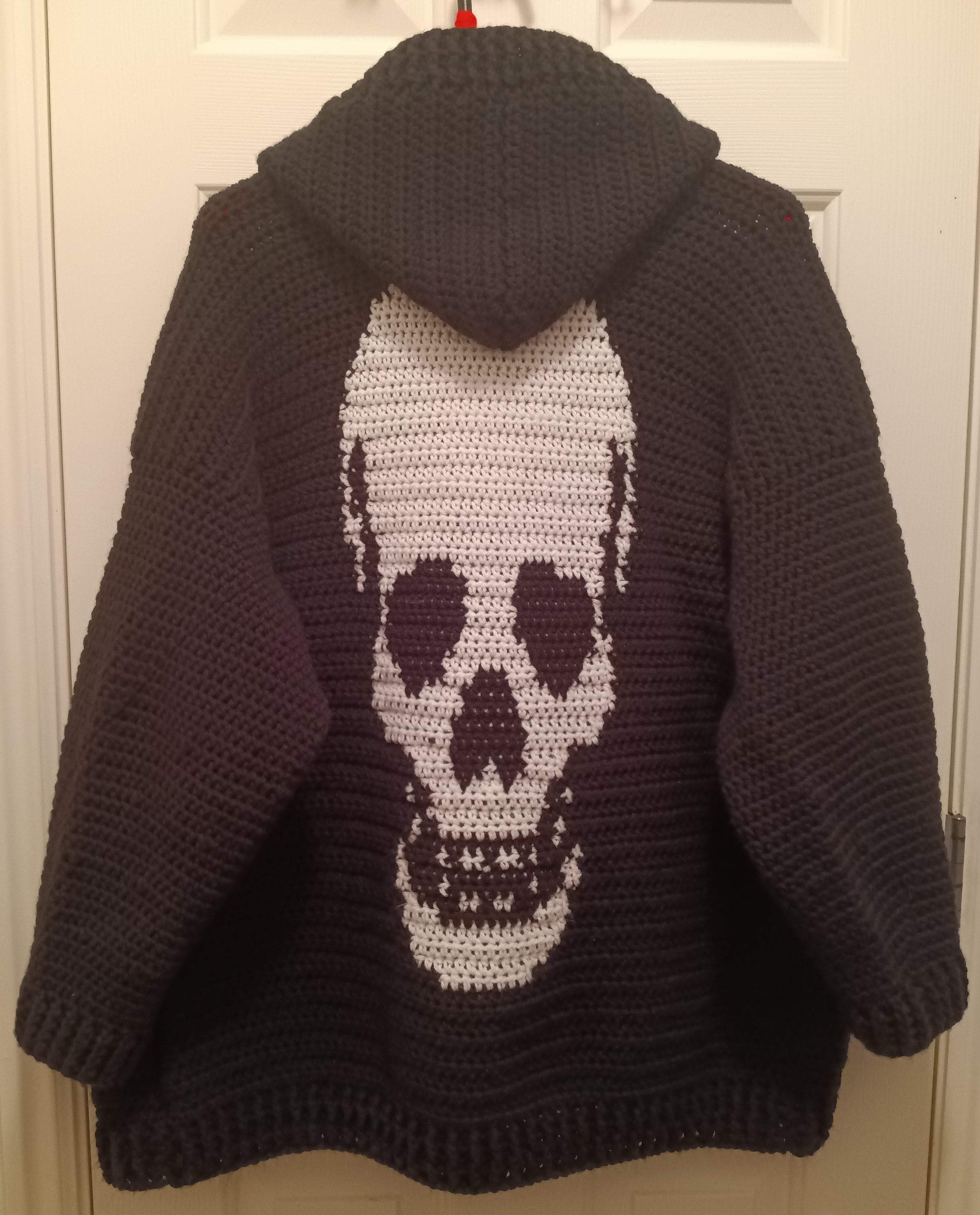Crochet Skull Cardigan Etsy