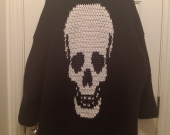 Crochet Skull Cardigan