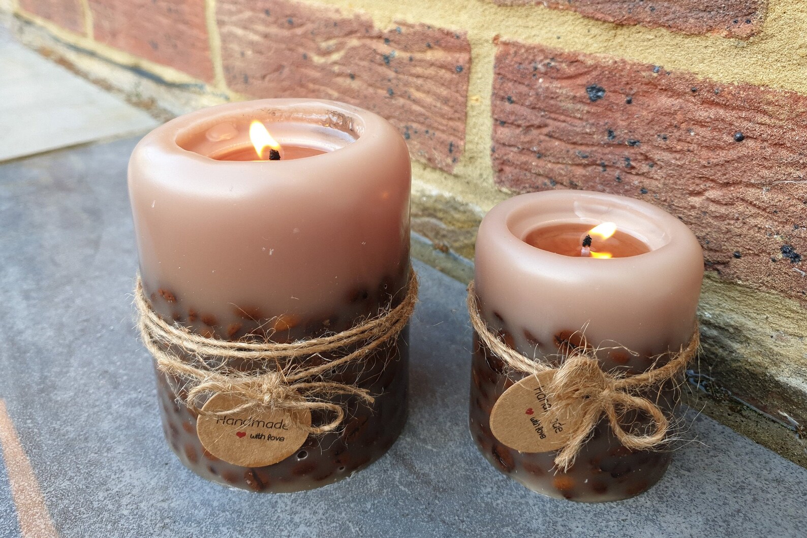 Coffee Bean Pillar Candle Etsy
