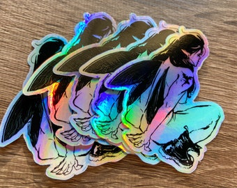 Fairies Wear Boots - Holographic Vinyl Waterproof Sticker
