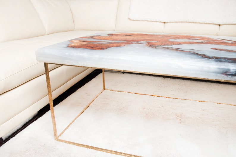 Silver Epoxy Resin Table Top