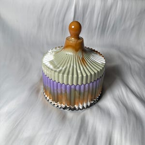 No Waste Marble Trinket Jar w/ Lid | Handmade Resin Trinket Jar | Marble Keepsake Jar | Jewelry Jar |  | Trinket Dish | Gifts for Her