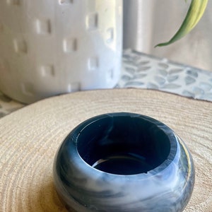 Black & White Marble Trinket Jar | Resin Trinket Jar | Keepsake Jar | Stash Jar | Marble Trinket Jar | Trinket Dish | Gifts for Her