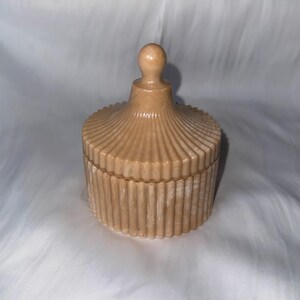 Rustic Orange & White Marble Trinket Jar w/ Lid | Handmade Resin Trinket Jar | Keepsake Jar | Jewelry Jar |  | Trinket Dish | Gifts for Her