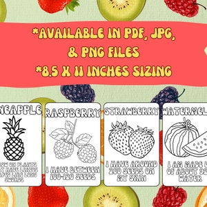 Educational Fruit Coloring Pages for Kids & Toddlers | 30 Printable ...