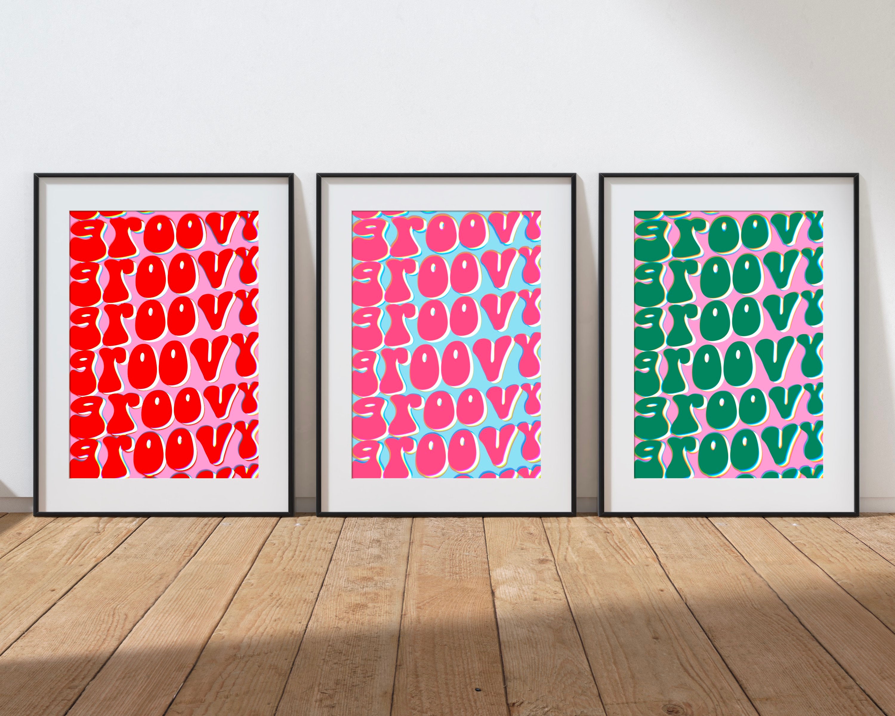Bourgeon middag Grader celsius Groovy Art Print Bright Colourful Wall Decor Retro Wall Art - Etsy